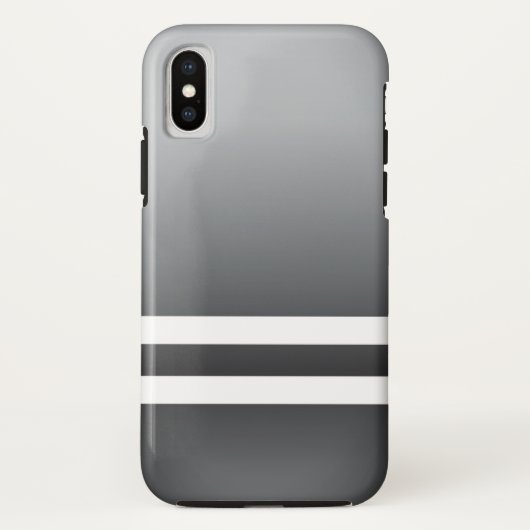 Racing Stripes White Grayish Blue Case-Mate iPhone Case (Achterkant)