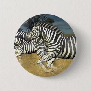 Racing Stripes - Zebra Ronde Button 5,7 Cm
