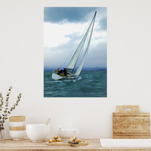 Racing tegen de wind poster (Keuken)