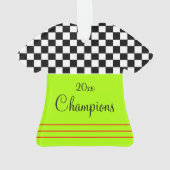 Racing thema zwart-wit ornament (achterkant)