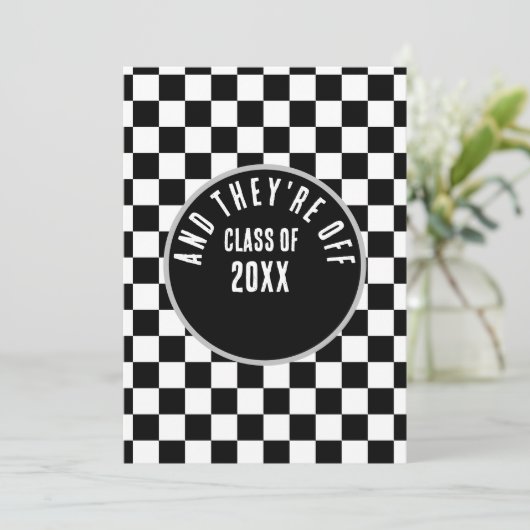 Racing Thème Graduation Invitation (Debout devant)