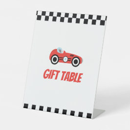 Racing Theme Table Top Sign Reclamebord Met Voetstuk