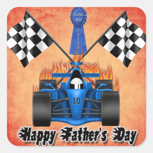 Racing Vaderdag Sticker (Voorkant)