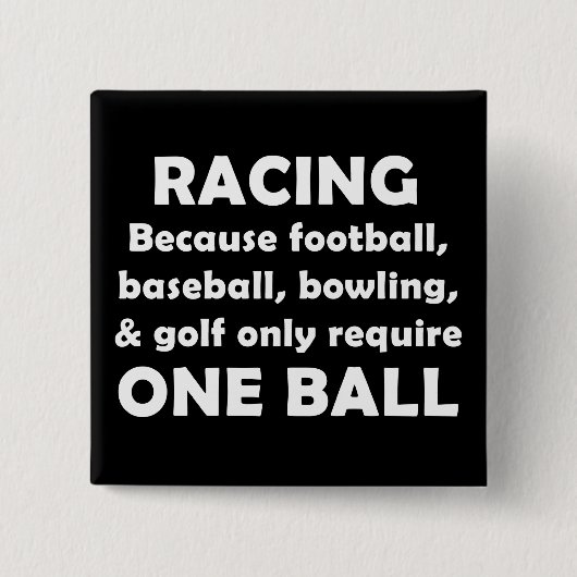 Racing Vierkante Button 5,1 Cm (Voorkant)