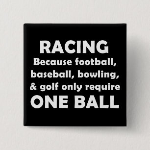 Racing Vierkante Button 5,1 Cm