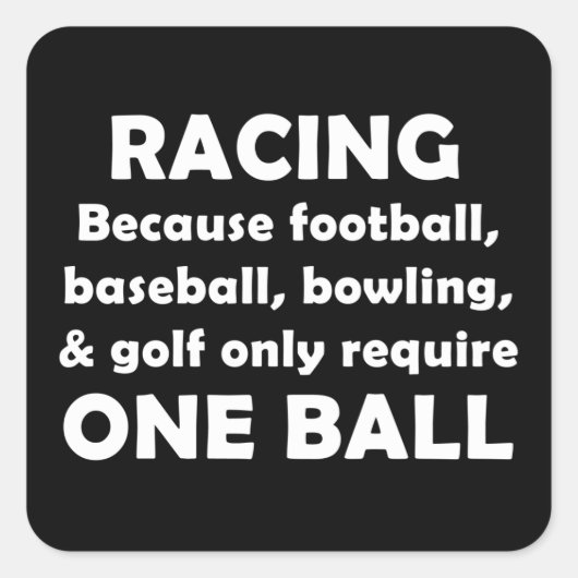 Racing Vierkante Sticker (Voorkant)