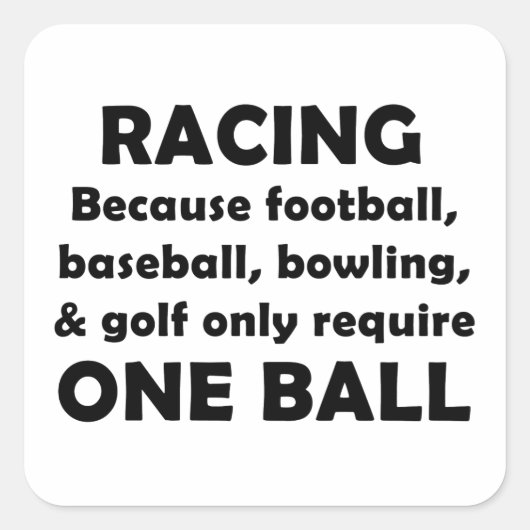 Racing Vierkante Sticker (Voorkant)