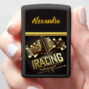 Racing vlaggen zwaaien aan de finish