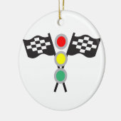 RACINGFLAGS EN -LICHTEN KERAMISCH ORNAMENT (Links)