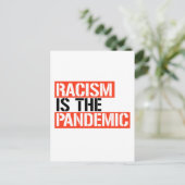 Racisme is de pandemie briefkaart (Staand voorkant)
