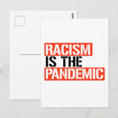 Racisme is de pandemie briefkaart (Voorkant / Achterkant)