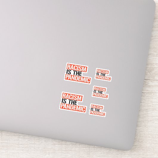 Racisme is de pandemie sticker (Detail)