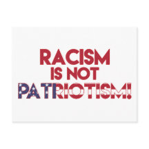Racisme is geen patriottisme! Protest tegen racism