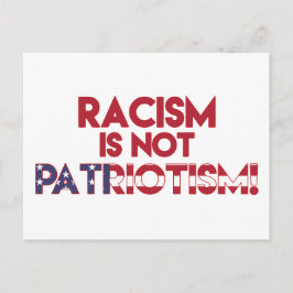 Racisme is geen patriottisme! Protest tegen racism Briefkaart