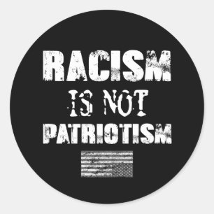 Racisme is geen patriottisme ronde sticker