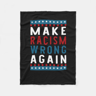 Racisme weer fout maken Sticker Fleece Deken