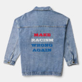 Racisme weer verkeerd maken denim jacket (Achterkant)
