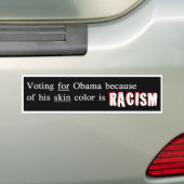 Racisten ondersteunen Obama Bumpersticker (Op auto)
