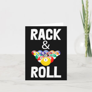 Rack & Roll Tee Shirts Cool biljartbal T - shi Kaart