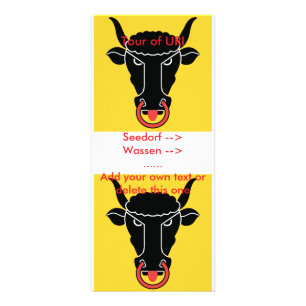 Rack Card met de vlag van Uri, Zwitserland Reclamekaart