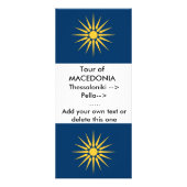 Rack Card with Flag of Macedonia Reclamekaart (Voorkant)