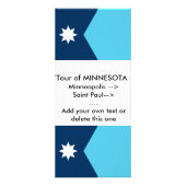 Rack Card with Flag of Minnesota Reclamekaart (Voorkant)