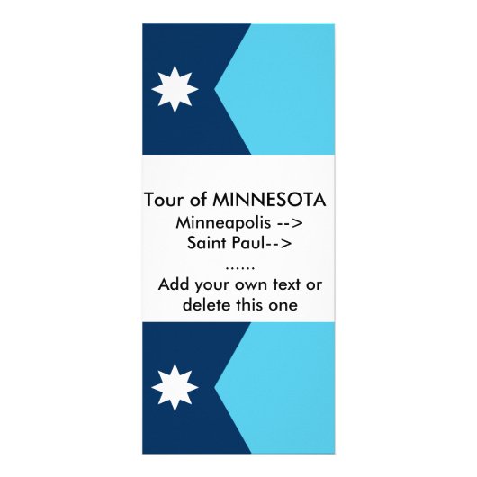 Rack Card with Flag of Minnesota Reclamekaart (Voorkant)