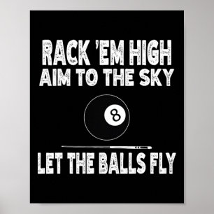 Rack EM hoog doel naar de lucht laat de grappige b Poster