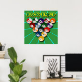 RACK EM' UP BILLIARARDS POSTER (Bureau à domicile)