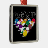 Rack Em Up Pool Metalen Ornament (Rechts)
