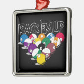 Rack Em Up Pool Metalen Ornament (Links)