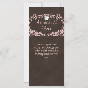 Rack Kaart Jewelry Diamond Floral Pink Brown