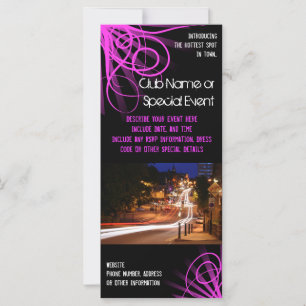 Rack Kaart Printen, Roze Night Club of Party Thema
