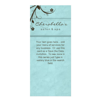 Rack Kaart Watery Blue Floral Spa