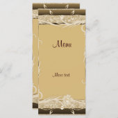 Rack Menu Kaart Gold Brown Floral (Voorkant / Achterkant)