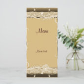 Rack Menu Kaart Gold Brown Floral (Staand voorkant)