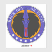 Rack of Funny Australian Cassowary Sticker (Vel)