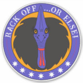 Rack of Funny Australian Cassowary Sticker (Voorkant)