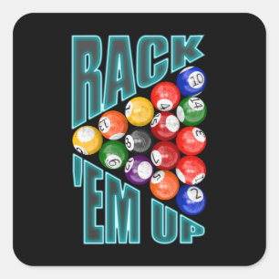 Rack-up Billiards Vierkante Sticker