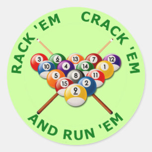 Rack ze Crack ze en run ze Ronde Sticker