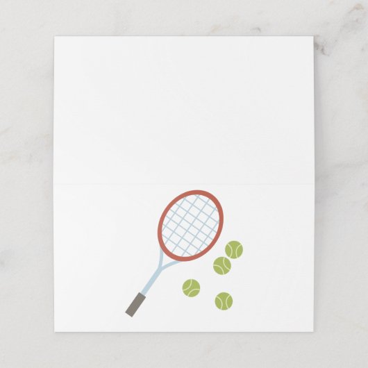 Racket en ballen (Buitenkant ongevouwen)