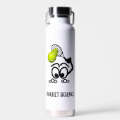 Racket Science Funny Tennis Player Waterfles (Voorkant)