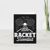 Racket Scientist - Badmintonspeler Atleet Shuttle Kaart (Voorkant)
