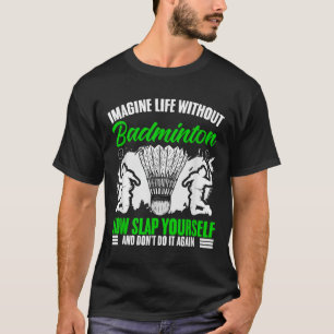 Racket Shuttle Sport Hobby Leven Zonder Badminton T-shirt