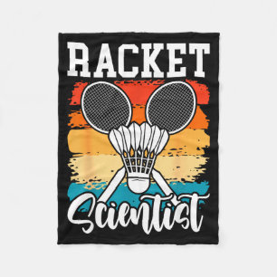 Racket Wetenschapper - Badminton Speler Atleet Shu Fleece Deken