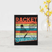Racket Wetenschapper Funny Badminton Speler Shuttl Kaart (Gele Bloem)
