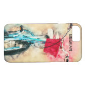 rackfiets met mandje en handpauzes Case-Mate iPhone case (Achterkant (Horizontaal))