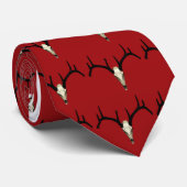 Rackgrafix Red Buckskull Stropdas (Opgerold)