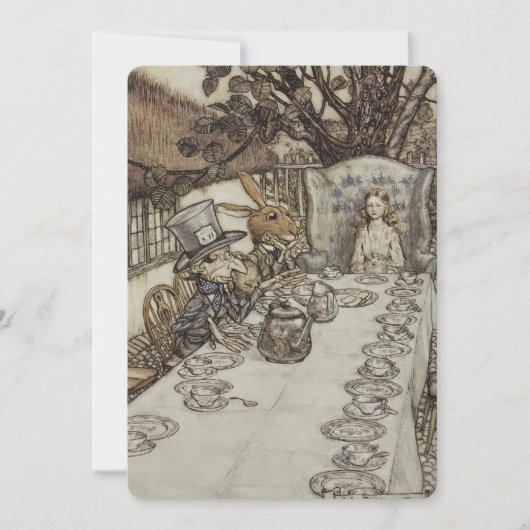  Rackham Mad Tea Party Alice in Wonderland Kaart (Voorkant)