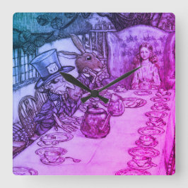  Rackham Mad Tea Party Alice in Wonderland Vierkante Klok